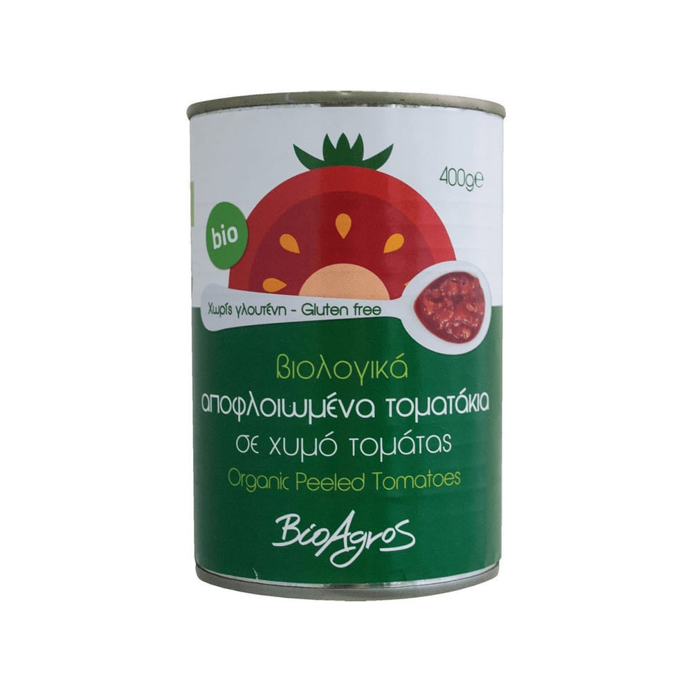 Τοματάκια Αποφλοιωμένα Ολόκληρα 400g Βιοαγρός Bio - 221009179