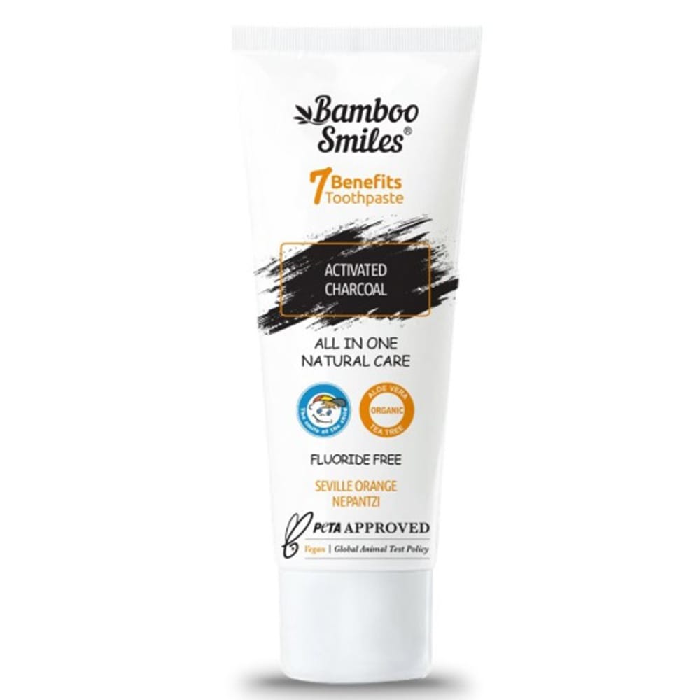 Bamboo Smiles Οδοντόκρεμα με Ενεργό Άνθρακα & Νεράτζι 75 mL - BS27 Bamboo Smiles Οδοντόκρεμα με Ενεργό Άνθρακα & Νεράτζι 75 mL - BS27