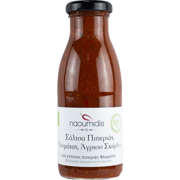 Σάλτσα Πιπεριάς, Τομάτας & Άγριου Σκόρδου 270g Ναουμίδης Bio - 221029737