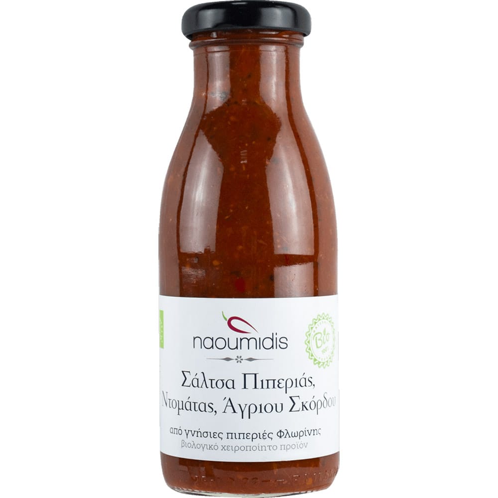 Σάλτσα Πιπεριάς, Τομάτας & Άγριου Σκόρδου 270g Ναουμίδης Bio - 221029737