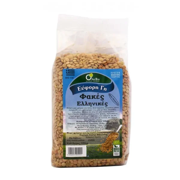 Φακες Ελληνικες Βιο 500Γρ - ΒΙΟ138