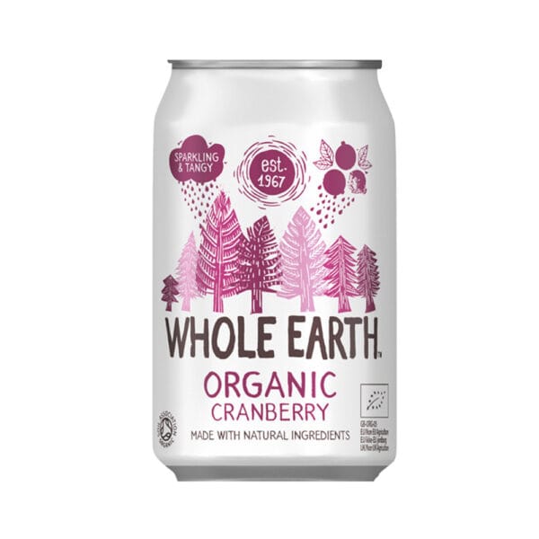 Ανθρακούχο ποτό Κράνμπερι Whole Earth (330ml) - Μ0701024
