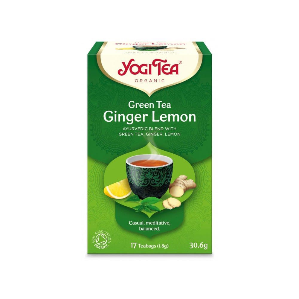 Yogi Tea Green Tea Ginger Lemon Βιο 30,6g - ΓΙ1351