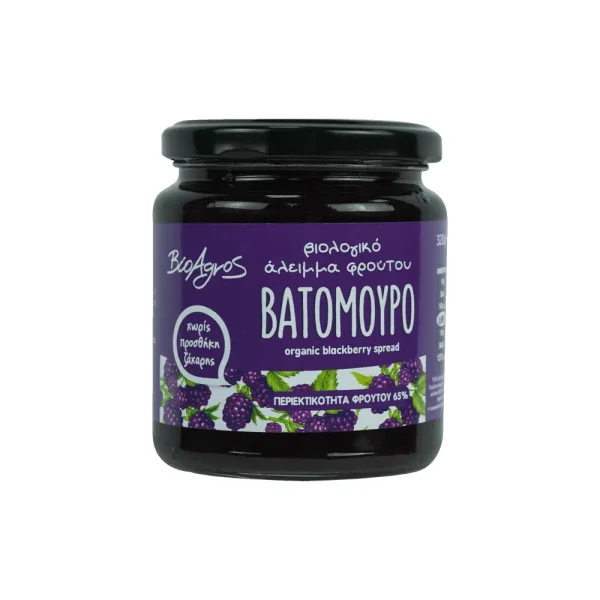Άλειμμα Φρούτου Βατόμουρο χωρίς ζάχαρη 320g Βιοαγρός Bio - 445020005