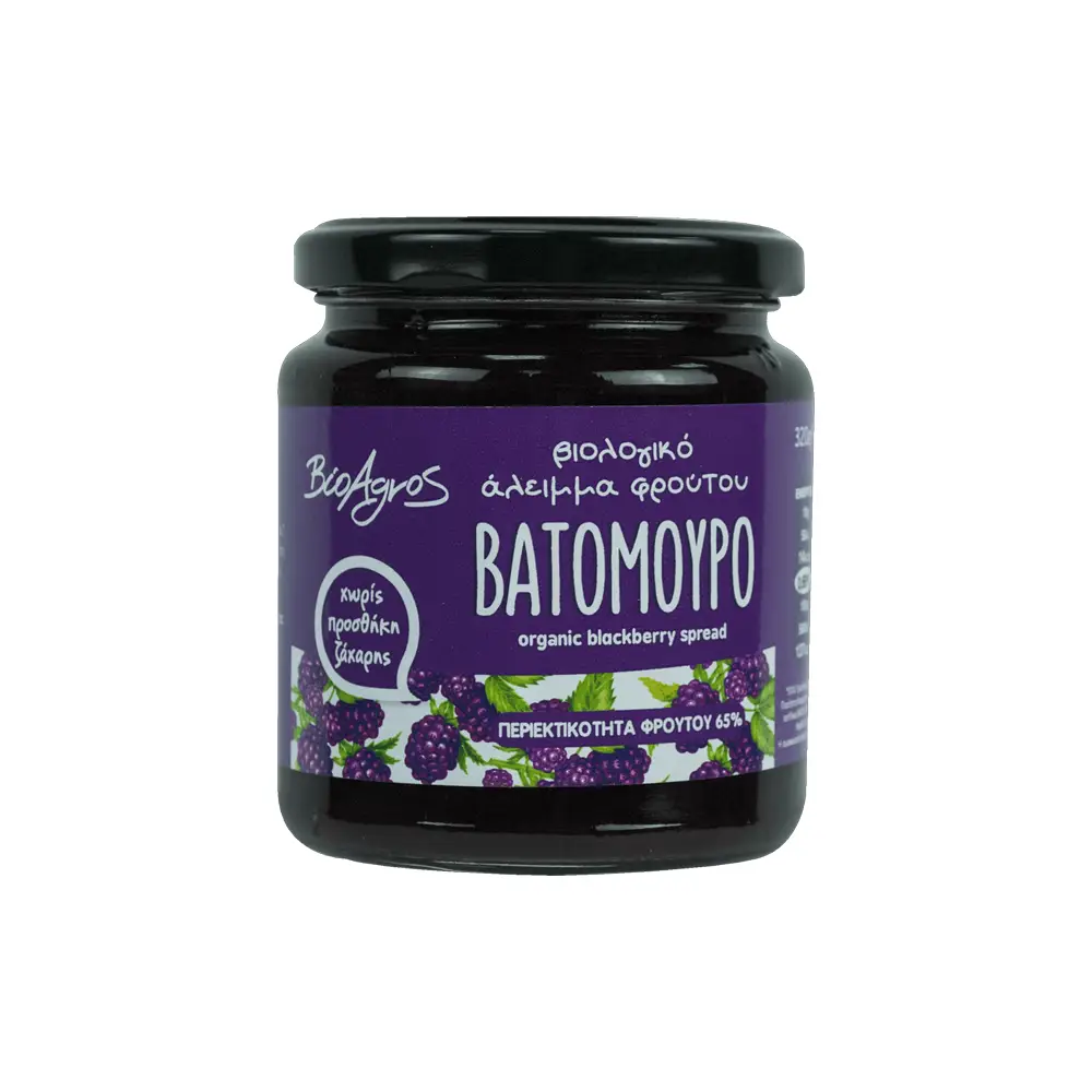 Άλειμμα Φρούτου Βατόμουρο χωρίς ζάχαρη 320g Βιοαγρός Bio - 445020005