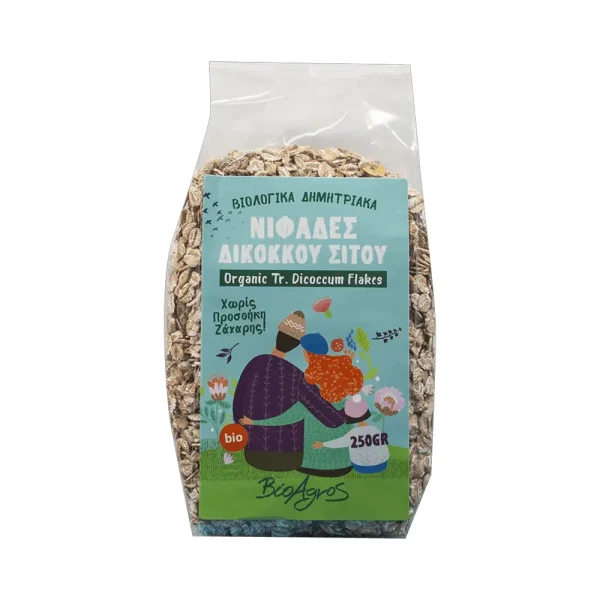 Νιφάδες Δίκοκκου Σίτου 250g Βιοαγρός Bio - 221038500