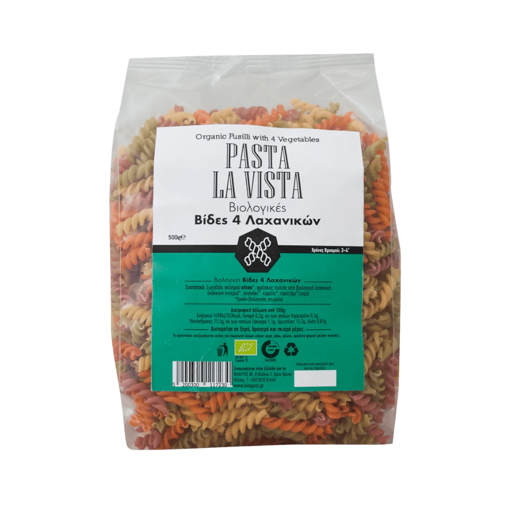 Βίδες με 4 Λαχανικά 500g Pasta La Vista Bio - 300117230