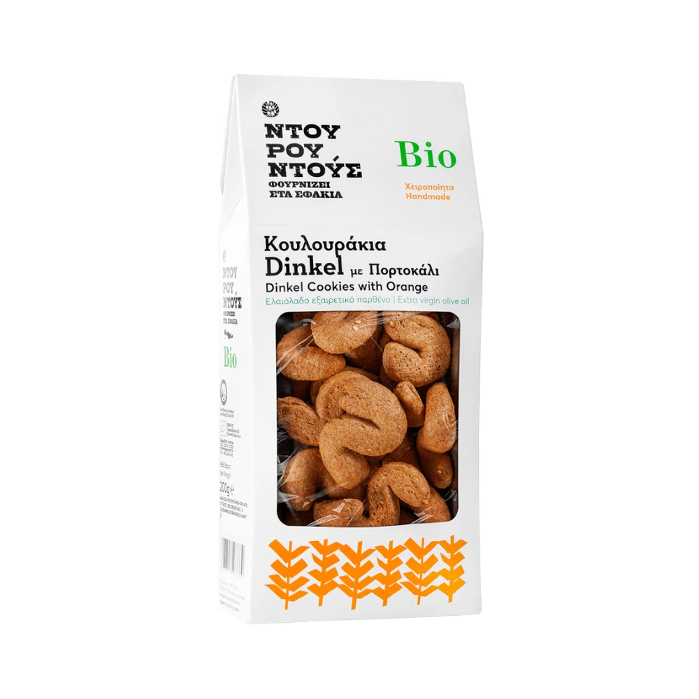 Κουλουράκια Πορτοκαλιού Ντίνκελ 200g Ντουρουντούς Bio - 221009225
