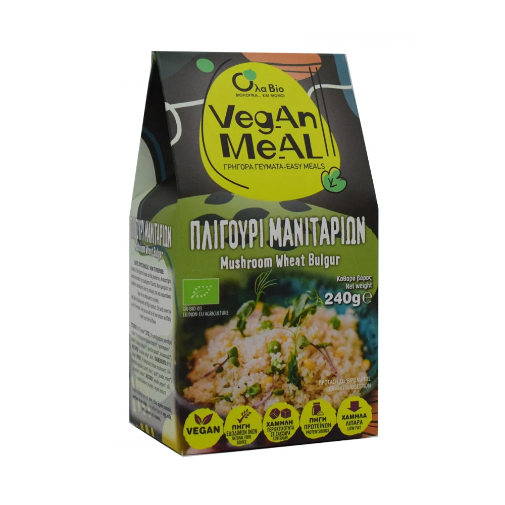 ΠΛΙΓΟΥΡΙ ΜΕ ΜΑΝΙΤΑΡΙΑ ΒΙΟ 240gr (σειρά γρήγορων γευμάτων) - ΒΙΟ532