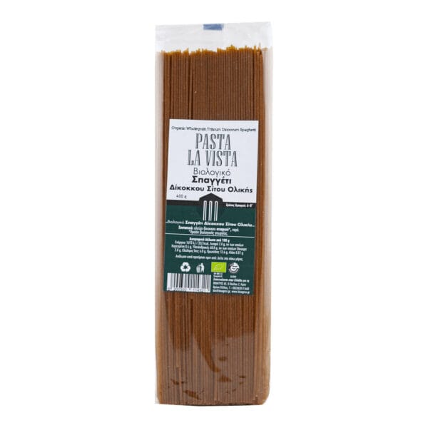 Σπαγγέτι Δίκοκκου Σίτου Ολικής 400g Pasta La Vista Bio - 221009498