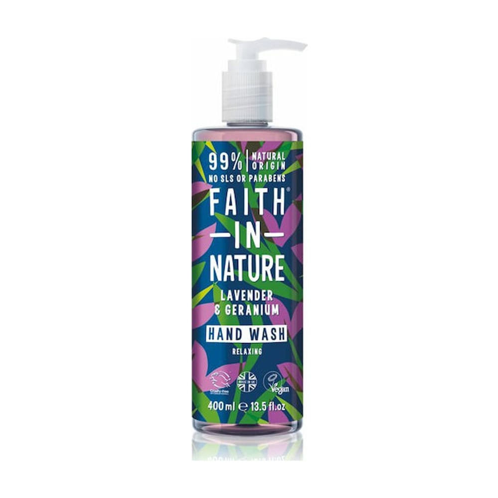 Faith in Nature Lavender & Geranium Κρεμοσάπουνο με Αντλία 400ml