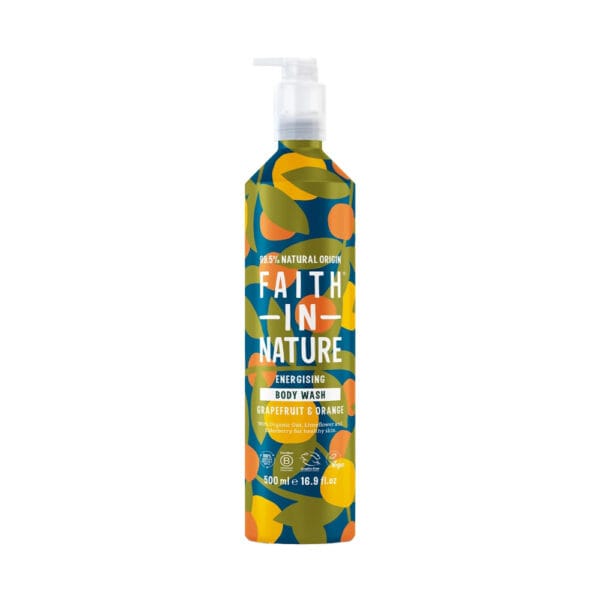 Faith In Nature Grapefruit & Orange Αφρόλουτρο με Αντλία σε Gel – 500ml