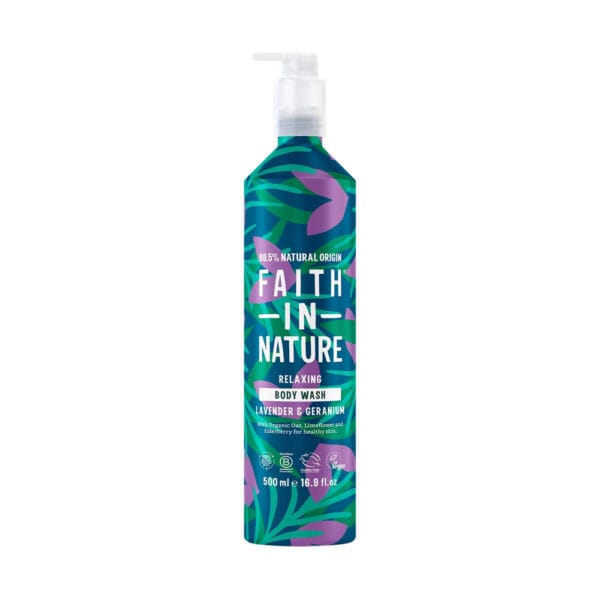 Faith In Nature Lavender & Geranium Αφρόλουτρο Με Αντλία σε Gel 500ml