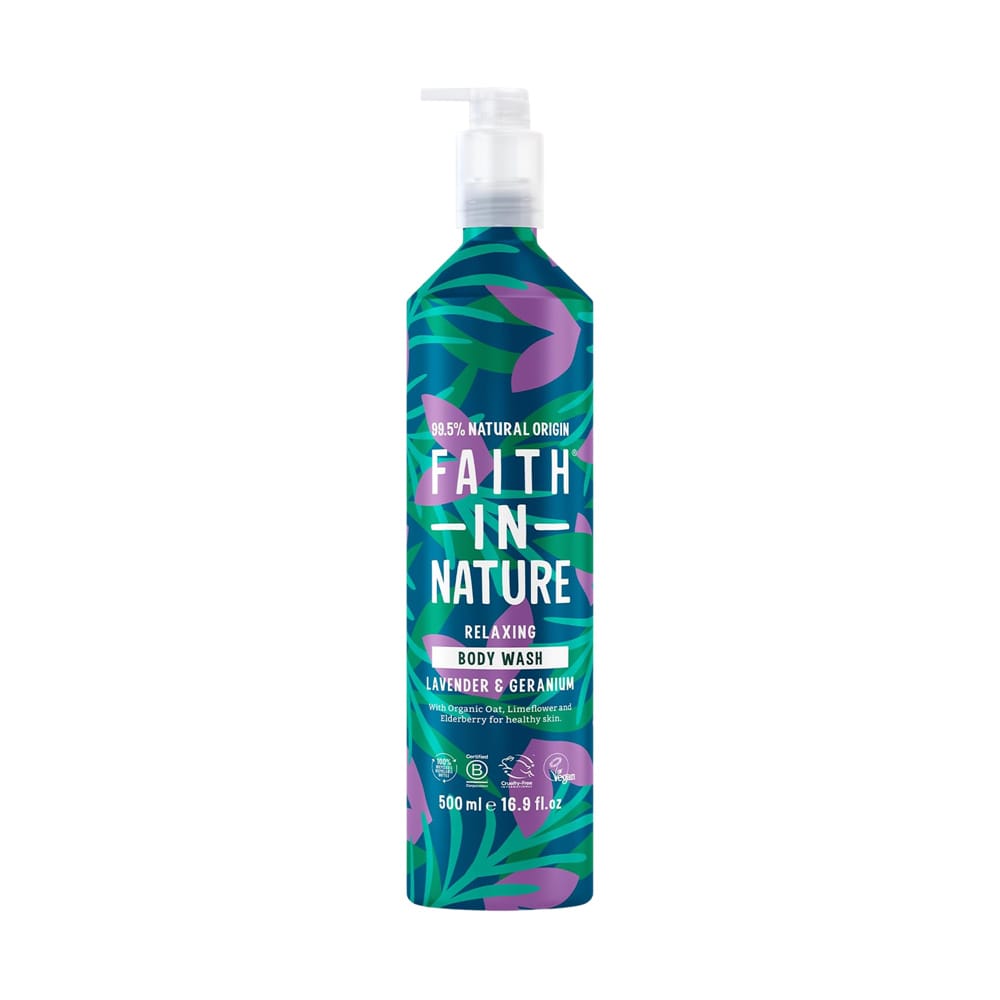Faith In Nature Lavender & Geranium Αφρόλουτρο Με Αντλία σε Gel 500ml