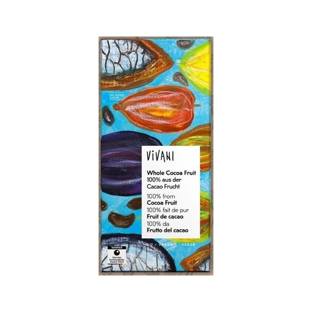 VIVANI Whole Cocoa Fruit Βιολογική Σοκολάτα 100% Κακάο χωρίς Ζάχαρη 80g B0601060 VIVANI Whole Cocoa Fruit Βιολογική Σοκολάτα 100% Κακάο χωρίς Ζάχαρη 80g B0601060