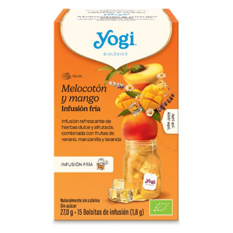 Yogi Tea Cold Brew Peach Mango Βιολογικό Τσάι 27g (15 φακελάκια) ΓΙ1282