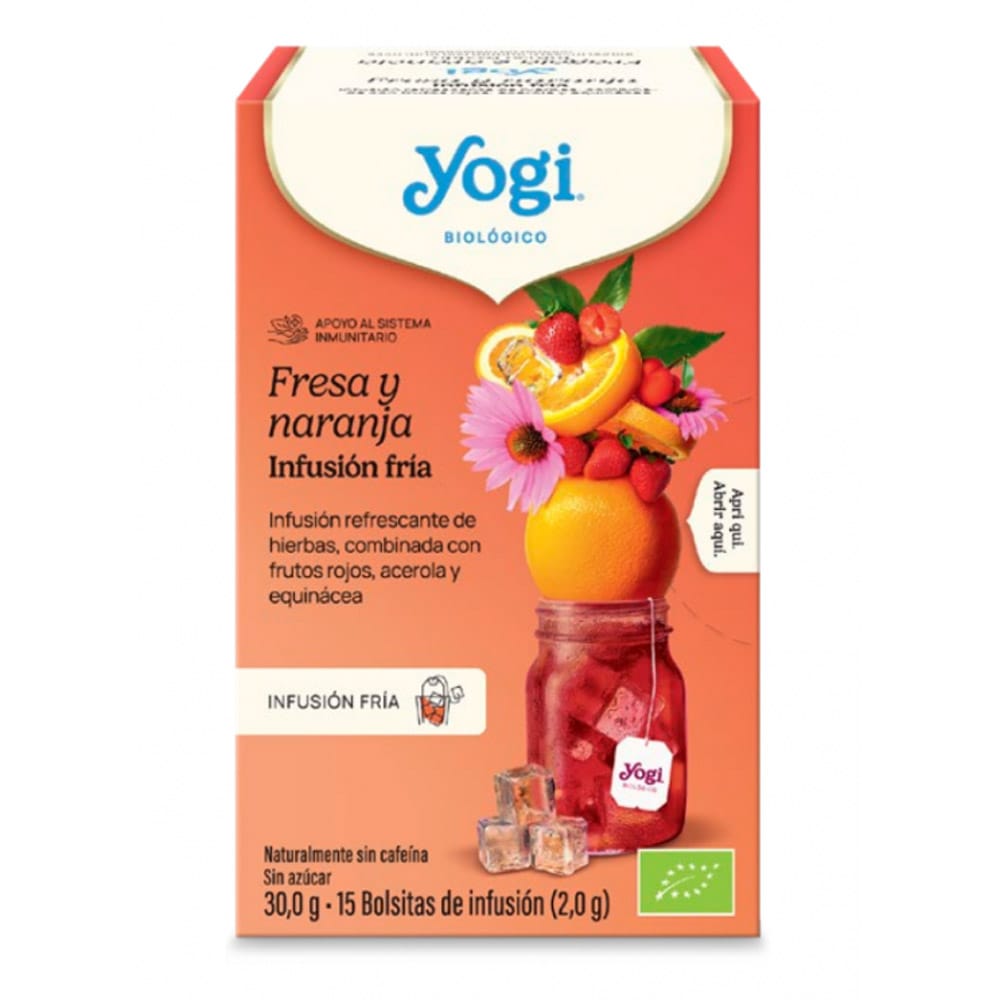 Yogi Tea Cold Brew Strawberry Orange Βιολογικό Τσάι 30g (15 φακελάκια) ΓΙ1283